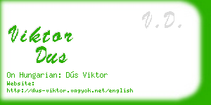 viktor dus business card